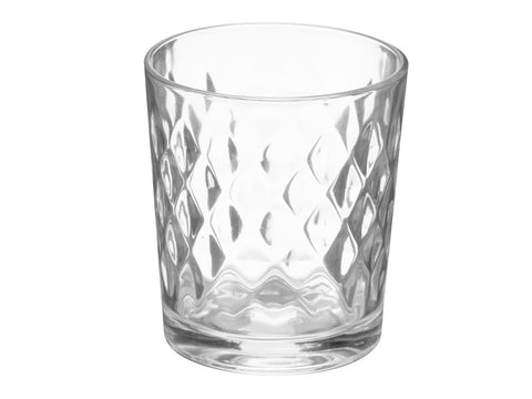 Lot de 4 verres en verre diamant 360 ml