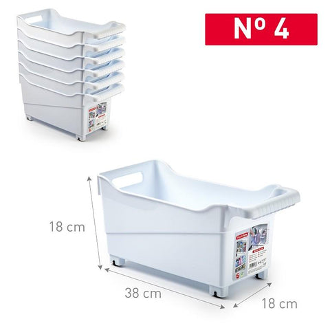 Carrito Multiusos N.4 Blanco PlasticForte
