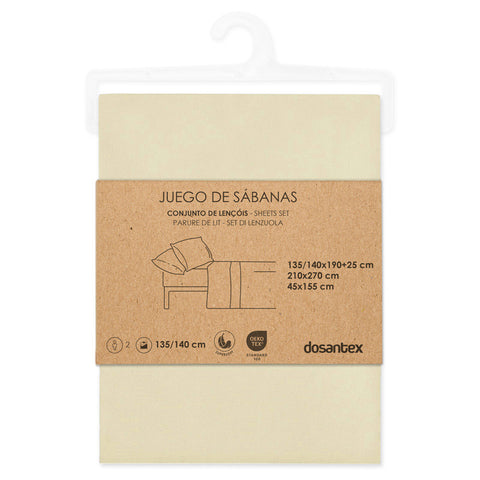 Juego de Cama 135cm Microfibra Beige Dosantex