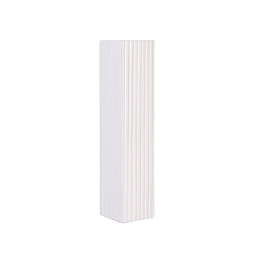 Jarrón Blanco Cerámica 13x13x58cm Cuadrado Aura Lines