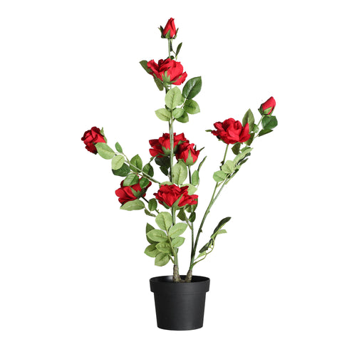 Planta Decorativa Rosas Rojas 78cm