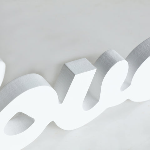 Figura Decorativa Love Home Blanca 25x2x10cm