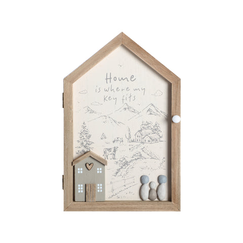 Caja de Llaves Madera Relieve 19x8x28cm