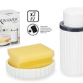 Set Cocina Dosificador con Estropajo Blanco