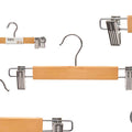 Set 3 Perchas de Madera con Pinza Falda