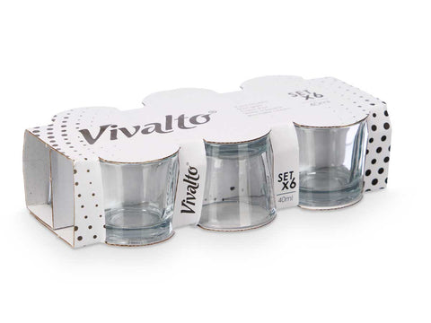 Lot de 6 verres à liqueur de 40 ml