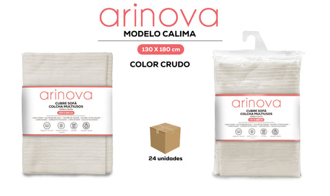 Colcha Calima 130x180cm Crudo Algodón Máxima Calidad