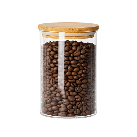 Pot de borosilicat amb tapa de bambú 750ml