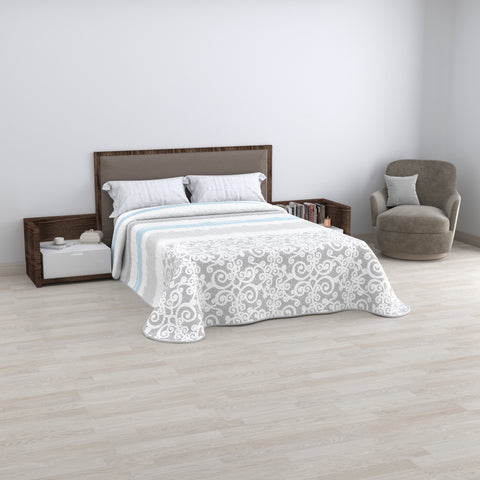 Colcha Ecobuti cama 150cm Nereida Gris