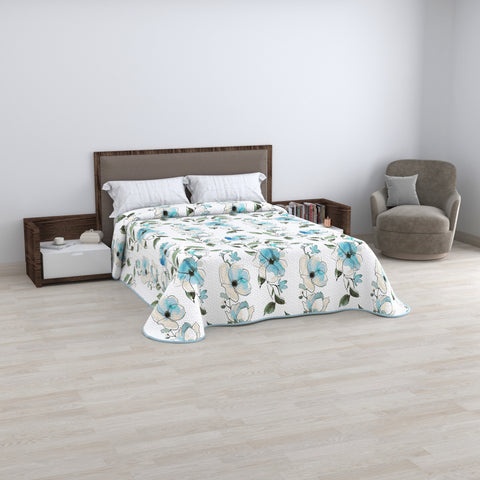 Colcha Ecobuti cama 150cm (180x260cm) Alba Azul