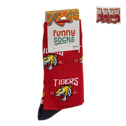 1 Par Calcetines Tigers Funny Socks