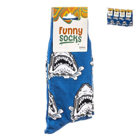 1 Par Calcetines Tiburón Funny Socks