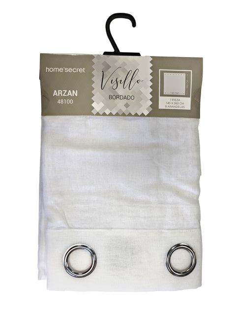 Cortina Bufet Brodat 140x260cm Arzan Blanc