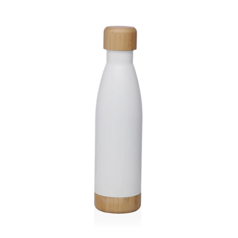 Botella Termo 500ml Acero Inoxidable Blanca Mate