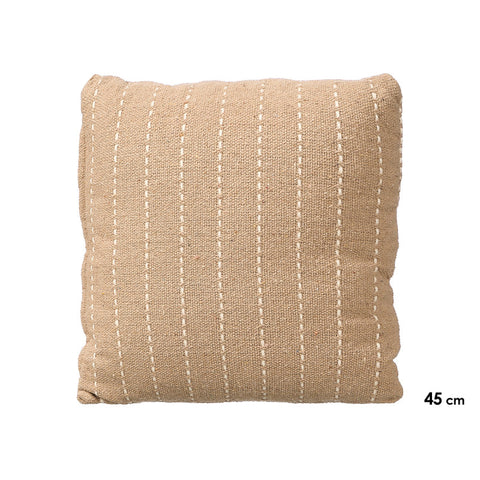 Cojín Rayas Punto Beige 45x45cm