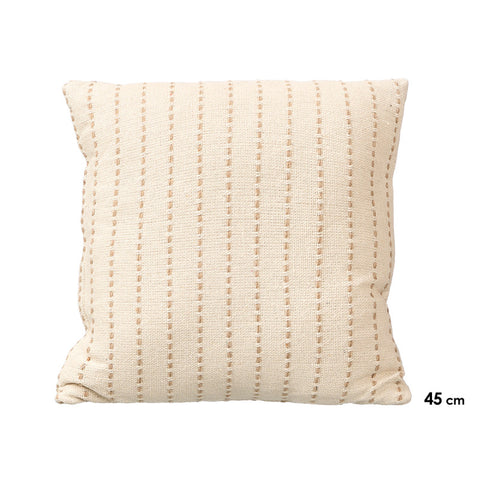 Cojín Rayas Punto Crema 45x45cm
