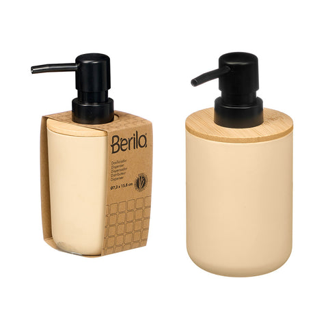 Dosificador de Plástico Bambú Beige