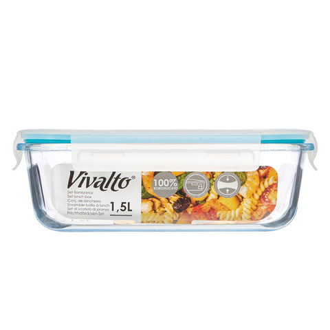 Fiambrera Borosilicato Hermética 1500ml