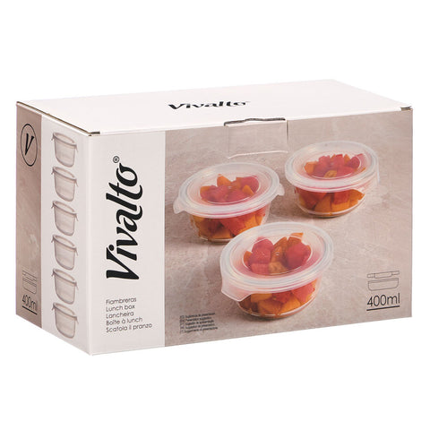 Fiambrera Redonda Transparente 400ml