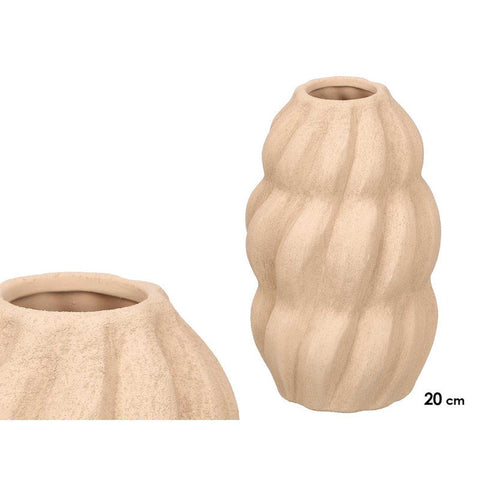 Jarrón Sahara Espiral Tierra 20cm