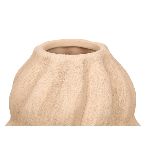 Jarrón Sahara Espiral Tierra 20cm