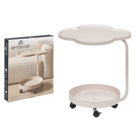 Mesa Auxiliar Doble Blanca