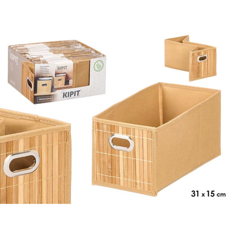 Organizador Rectangular Bambu Beige 31x15cm
