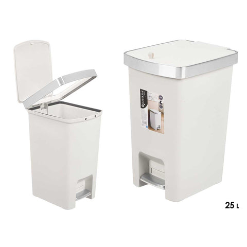 Papelera Pedal Blanca 25L