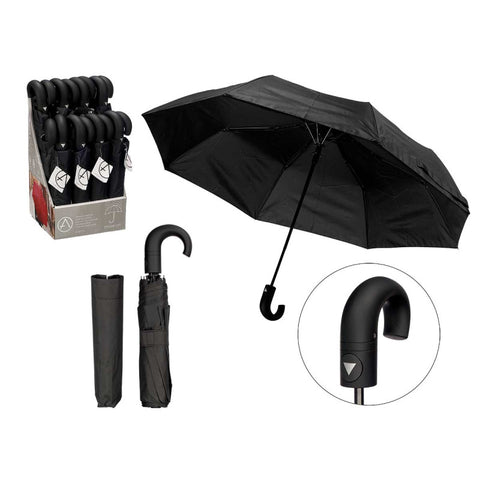 Paraguas Plegable Curvo Automatico Negro