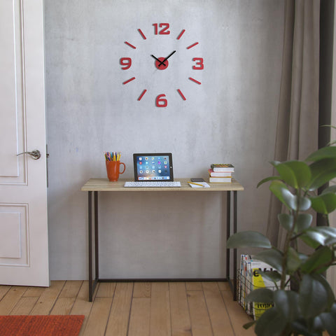 Sticker Horloge Rouge
