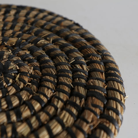 Salvamantel Rodó Rústic Negre 26cm Fibra Natural