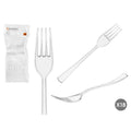 Set 18 Tenedor Plástico Transparente