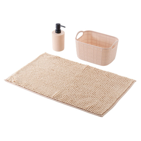 Set 3 Piezas de Baño Beige