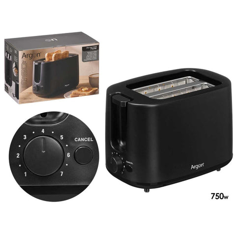 Tostador Doble Negro 750W Argón