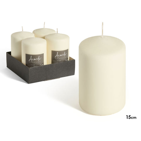 Vela Taco Crema Ancha 15cm