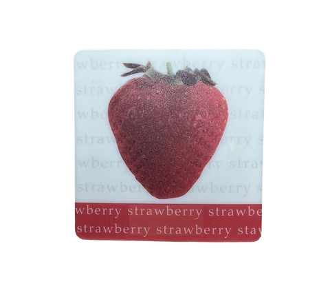 Pack 12 Dessous de Verre Plastique Parfum Fraise